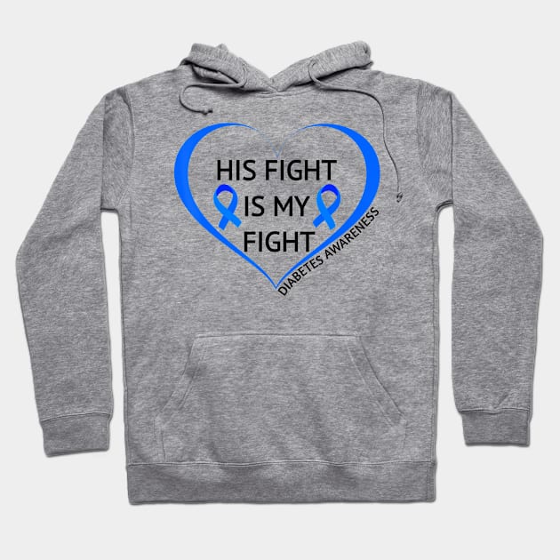 Diabetes awareness His Fight Is My Fight Diabetes T1D T2D Gift Hoodie by thuylinh8